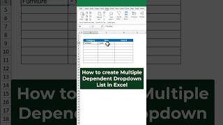 Multiple Dependent Drop Down List In Excel Learn this in one minute 😎 excel exceltips [upl. by Etana70]