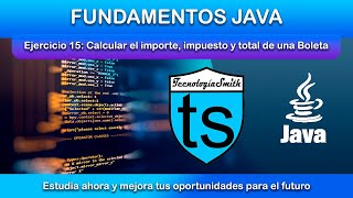 Fundamentos java  Ejercicio 15 Realizar una boleta de productos y calcular el importe impuesto [upl. by Munshi]