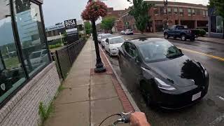 eBiking Haverhill MA  Main St Downtown Haverhill Merrimack River Bradford  081524 [upl. by Notneb]