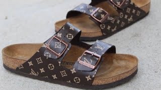 Custom LV x BIRKENSTOCKS  Full Customization  Tutorial [upl. by Jerri768]