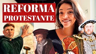 RESUMO REFORMA PROTESTANTE Luteranismo Calvinismo Anglicanismo e Contrarreforma Débora Aladim [upl. by Ahsielat]