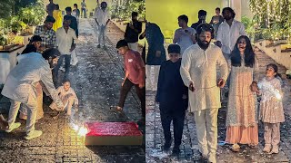 ALLU ARJUN DIWALI CELEBRATION 2024  PUSHPA 2  ALLU ARJUN FAMILY DIWALI GRAND CELEBRATIONS [upl. by Deckert439]