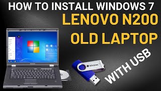 How to install windows 7 lenovo N200 Laptop with USB  Boot Settings Problem Solved  2024 [upl. by Namurt]