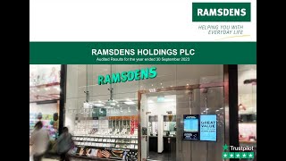 RAMSDENS HOLDINGS PLC  Audited Results for the year ended 30 September 2023 [upl. by Malva]