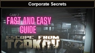 Corporate Secrets Escape From Tarkov Under a Minute Quest Guide Lighthouse Mechanic eft [upl. by Grunberg]