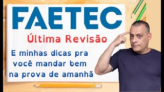 FAETEC  20232024 REVISÃO PARA A PROVA [upl. by Bodi]