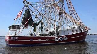 The quotMiss Alenaquot Shrimp BoatIsle of Eight Flags Shrimp Festival Fernandina Beach Florida [upl. by Madoc]