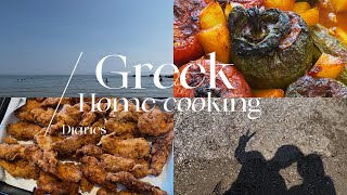 Greek Cooking Diaries Vegetarian Gemista Stuffed Vegetables amp Crispy Fried Chicken Episode 3 [upl. by Cornall648]