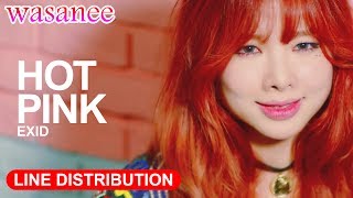 EXID  Hot Pink  Line Distribution Color Coded MV [upl. by Ydualc846]