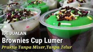 Brownies Cup Lumer Simple  Ide Jualan [upl. by Nilahs]