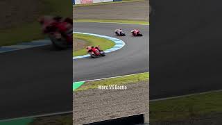 Marc Marquez vs Enea Bastianini during sprint race at Japan 2024 [upl. by Annoif]