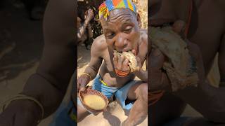 Soup time🍲 very delicious hadzabe tribe Enjoying foodafrica hunters [upl. by Ennaihs474]