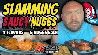 Ryback Slams Every Flavor Of Wendy’s New Saucy Nuggs [upl. by Ailemak]