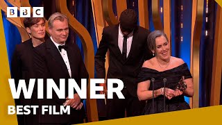 Oppenheimer wins Best Film BAFTA 👏  BAFTA Film Awards 2024 BBC [upl. by Ogires]