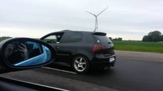 BMW 335D 370hp VS Golf V GTI 350 race [upl. by Yelsnik]