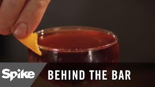 How to Make The Boulevardier ’The Famous Harry’s Bar Cocktail  Behind The Bar [upl. by Anaihs]