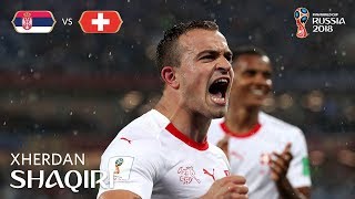 Xherdan SHAQIRI Goal  Serbia v Switzerland  MATCH 26 [upl. by Ranita]