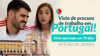 VISTO DE PROCURA DE TRABALHO PORTUGAL  Como foi a nossa experiência  VFS RJ [upl. by Keppel722]