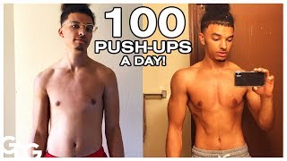 100 Pushups a Day For 30 Days  TRANSFORMATION [upl. by Secilu]