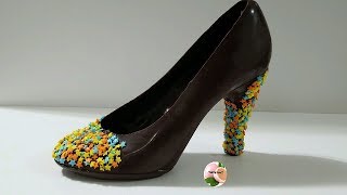 COMO HACER ZAPATO DE CHOCOLATE 👠CHOCOLATE HIGH HEEL [upl. by Htebsil]