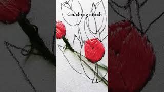 Easy stitch hand embroideryThread connected by cinushand art stitchtutorialhandmadestitch art [upl. by Aemat]