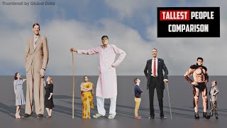 TALLEST People HEIGHT Comparison 3d Animation comparison [upl. by Flinn]