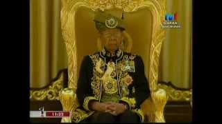 FULL RTM Pertabalan Agong ke14  14th Malaysian King Installation 2012 [upl. by Ahseirej83]