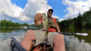 Evening Fishing on the Upper End of Chickamauga Lake  Kayak Bass Fishing [upl. by Lawler]