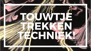 134 TOUWTJETREKKENTECHNIEK ACRYLVERF GIETEN ergtevreden [upl. by Kirwin]