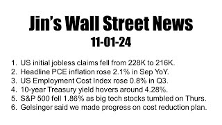 Updates on US Initial jobless claims PCE price index Employment cost index and Intels earnings [upl. by Suaeddaht95]