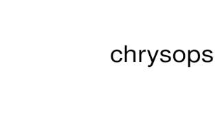 How to pronounce chrysops [upl. by Quennie]