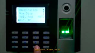 Reloj Checador E9 Parte 5  Configurar enlace de Red  ZKSoftware  ZKTeco  Huella Digital [upl. by Sices687]