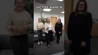 We are sorry Karen viralvideo givemethemoney prank funny office officelife [upl. by Ahsaeit]