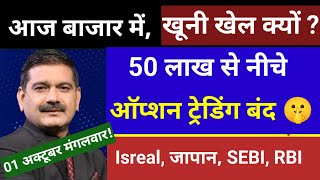 आज बाजार में खूनी खेल क्यों  🔥 क्या 50 लाख से नीचे ऑप्शन ट्रेडिंग बंद  🔥 01 October Nifty View [upl. by Barnet282]