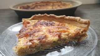 recette  une bonne quiche au poireau et saumon [upl. by Tennaj88]