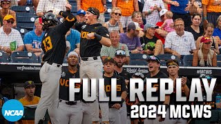 Tennessee vs North Carolina 2024 Mens College World Series June 16  FULL REPLAY [upl. by Nauhs]