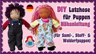 DIY  Latzhose für Puppen  Schritt für Schritt Anleitung • Sami Schnittmuster [upl. by Nika]