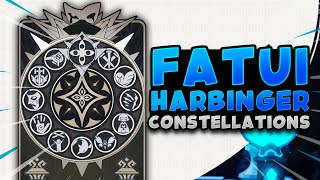 ALL 11 FATUI HARBINGER Constellations In Genshin Impact [upl. by Aikahs]