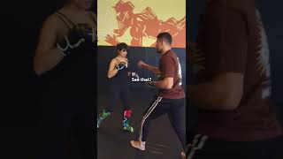 Alex Pereira teaches Nina Drama how to fight amp check leg kicks shorts ufc mma alexpereira [upl. by Artekal547]