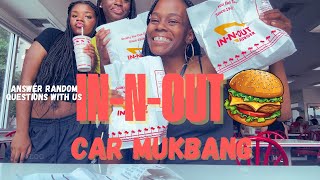 INNOUT 🍔 CAR MUKBANG  random questions [upl. by Anne]