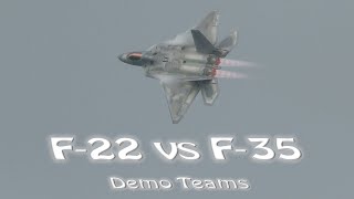 4K F22 vs F35 Amazing video Pacific Airshow 60fps 2023 Saturday [upl. by Thompson]