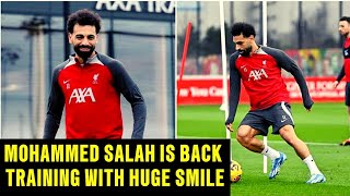 Liverpool talisman returns to training with huge smile on his face after AFCON injury [upl. by Goldshell232]