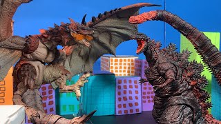 SHIN GODZILLA VS RATHALOS AN EPIC BATTLE stop motion [upl. by Acinnad]