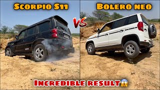 Mahindra Scorpip S11 vs Mahindra Bolero neo N10  Offroad battle [upl. by Chien842]