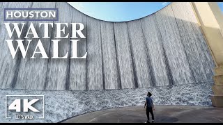 Houston Water Wall Virtual Walk2021  Waterwall Park  4K Walking Tour Travel Guide with City Sounds [upl. by Leynad790]