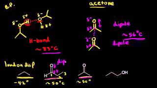 Physical properties of aldehydes and ketones  Organic chemistry  Khan Academy [upl. by Freyah]