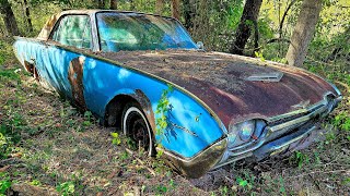 ABANDONED Thunderbird Sitting 40 Years WILL IT RUN  NNKH [upl. by Airdnazxela]