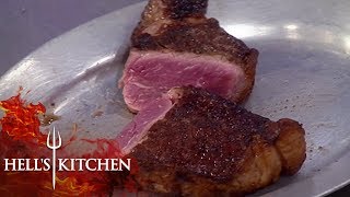 Raw Steak Leaves Gordon Ramsay Speechless  Hells Kitchen [upl. by Sinaj]