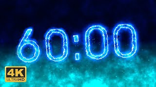 1 Hour Countdown Timer  Electric ⚡☄ 4K [upl. by Elocan]