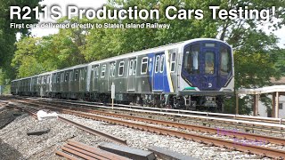 Staten Island Railway R211S Production Cars 105109 out testing for the first time [upl. by Lek]